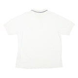 NAUTICA Mens White Polo Shirt L Cotton Blend Short Sleeve Classic Logo