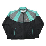 PUMA Mens Black & Aqua Polyester Blend Zip Jacket M Sportswear Casual Retro
