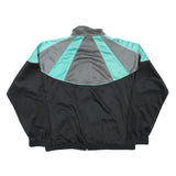 PUMA Mens Black & Aqua Polyester Blend Zip Jacket M Sportswear Casual Retro
