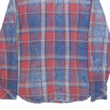 G-STAR Mens Red & Blue Plaid Cotton Shirt S Button Casual Workstyle