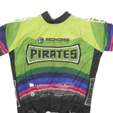 CASTRELLI Mens Green & Black Graphic Cycling Jersey XL Short Sleeve Crew Neck