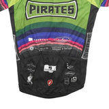 CASTRELLI Mens Green & Black Graphic Cycling Jersey XL Short Sleeve Crew Neck