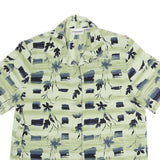 ALFRED DUNNER Womens Green Printed Short Sleeve Collared Shirt UK 10 Comfortable