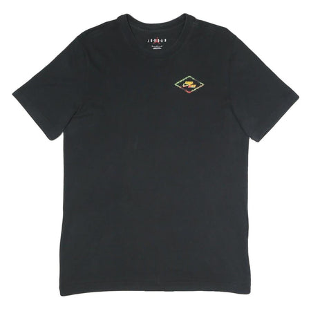 AIR JORDAN Mens Black Graphic T-Shirt M Short Sleeve Crew Neck Jumpman Logo