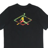 AIR JORDAN Mens Black Graphic T-Shirt M Short Sleeve Crew Neck Jumpman Logo