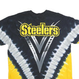 MAJESTIC Mens Black & Yellow Steelers Graphic T-Shirt L Short Sleeve Crew Neck