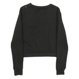 BENCH Womens Black Crew Neck XS Sweatshirt Cotton Blend Logo Printed