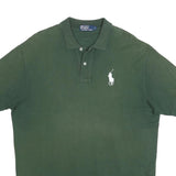POLO RALPH LAUREN Mens Green Short Sleeve Plain Polo Shirt L Cotton Classic
