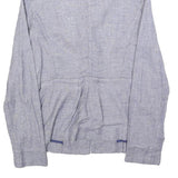 ARMANI JEANS Womens Grey Linen Blend Button Jacket S Tailored Casual Blazer