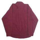 CHEROKEE Mens Maroon Plain Cotton Shirt M Button Down Long Sleeve Casual