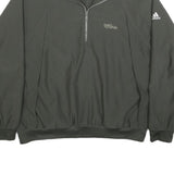 ADIDAS Mens Grey Lightweight Polyester Track Jacket L Zip Sportswear