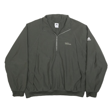 ADIDAS Mens Grey Lightweight Polyester Track Jacket L Zip Sportswear