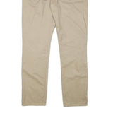 LEVI'S Mens Slim Beige Cotton Blend Trousers W36 L32 Zip Closure Stylish Comfort