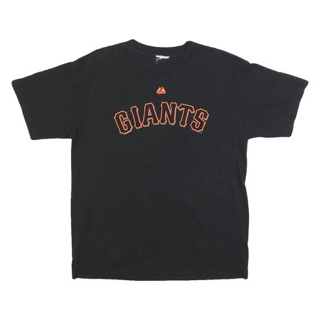Mens Black Giants Graphic T-Shirt M Short Sleeve Crew Neck Baseball Style Sport