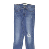 LEVI'S Womens Slim Blue Skinny Denim Medium W25 L27 Zip Casual Stretch Jeans