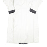 CAMBRIDGE Womens White & Black Button Jacket UK 16 Polyester Classic Fit