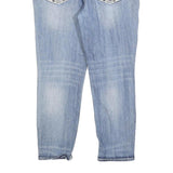 VIGOSS Womens Slim Light Blue Denim Cotton Blend Jeans W32 L25 Embroidered
