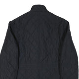 BARBOUR Mens Black Quilted Button Jacket 2XL Polyester Blend Classic Outdoor