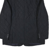 BARBOUR Mens Black Quilted Button Jacket 2XL Polyester Blend Classic Outdoor