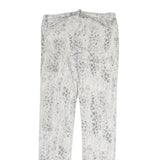 THE KOOPLES Womens Cotton Blend White Slim Skinny Trousers W25 L27 Snake Print