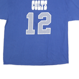 NFL Mens Blue Colts 12 Graphic T-Shirt XL Short Sleeve Crew Neck