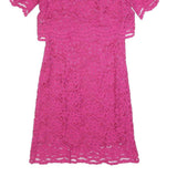 WHISTLES Womens Pink Lace Day Dress Polyester Blend Short Sleeve UK 10 Elegant