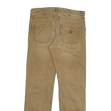 CARHARTT Mens Regular Fit Beige Cotton Blend Zip Trousers W32 L34 Durable