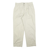 CABIN CREEK Mens Cotton Blend Beige Regular Fit Straight Leg Trousers W32 L30
