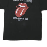 THE ROLLING STONES Mens Black Rolling Stones North American Tour T-Shirt L Short