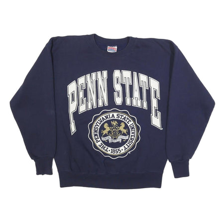 NUTMEG Mens Navy Blue Penn State Crew Neck L Sweatshirt University Logo