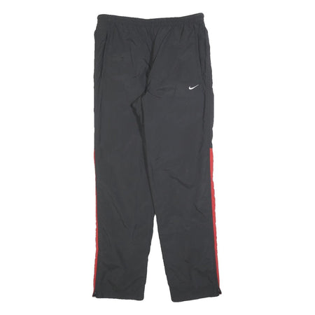 NIKE Boys Joggers Black & Red XL W28 L30 Classic Straight Fit Polyester