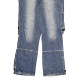 EONTO Mens Blue Regular Fit Straight Denim Stone Wash Jeans W31 L30 Workwear
