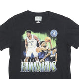 FANATICS Mens Black Anthony Edwards Graphic T-Shirt M Short Sleeve Crew Neck