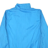 TUDOUR COURT Womens Blue Nylon Button Jacket M Lightweight Casual Outerwear