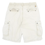 CARHARTT Mens Shorts Beige Cargo Relaxed Fit XL W34 Workwear Utility Cotton