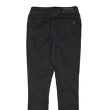 TOMMY HILFIGER Womens Jeans Black Slim Skinny Denim Medium W25 L27 Stylish Zip