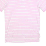 POLO RALPH LAUREN Mens Pink & White Striped Short Sleeve Polo Shirt M Classic