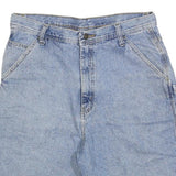 Mens Blue Denim Casual Cotton Blend Workwear Shorts M W32 Utility Style