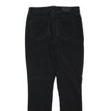 LANDS END Womens Cotton Blend Black Slim Straight Trousers W29 L30