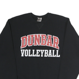 RUSSELL ATHLETIC Mens Black Dunbar Volleyball Crew Neck M Sweatshirt Coach