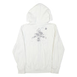 CHICMSEE Womens White Zip Up Hoodie S Cotton Blend Casual Sweatshirt