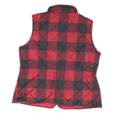 ST JOHNS BAY Mens Red & Black Quilted Jacket L Polyester Blend Zip Pockets