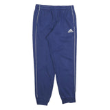 ADIDAS Mens Joggers Blue Slim Tapered M W30 L28 Sports Casual Comfort Cotton