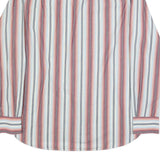 TOMMY HILFIGER Mens Red & Blue Striped Shirt L Classic Button-Down Cotton