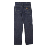 CARHARTT Mens Jeans Blue Regular Straight Denim Raw W28 L32 Durable Workwear