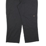 DICKIES Mens Cotton Blend Black Relaxed Straight Trousers W40 L30 Workwear