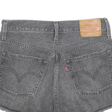 LEVI'S Womens Shorts Grey Denim Casual Cut-Off S W28 Frayed Hem Retro Style
