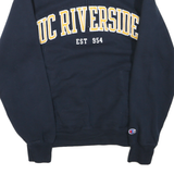 CHAMPION Mens Navy Blue UC Riverside Half Zip XS Sweatshirt Cotton Blend Comfort