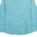 TOMMY HILFIGER Womens Blue L Shirt Cotton Blend Long Sleeve Button Down