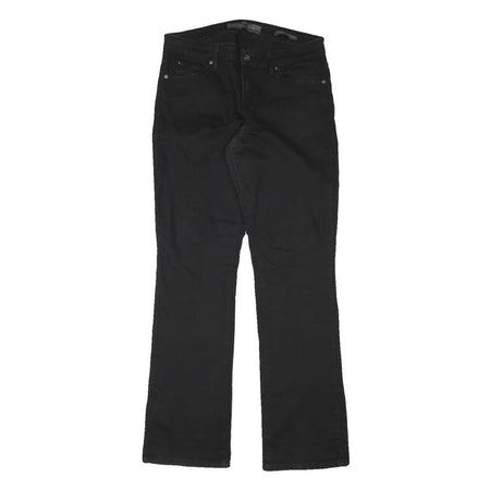 GUESS Womens Black Regular Fit Straight Denim Jeans W31 L33 Zip Cotton Blend